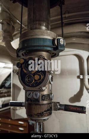 Periskop in S56 u-Boot Museum, Wladiwostok, Russland Stockfoto