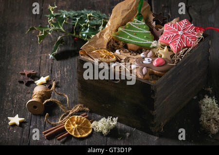 Weihnachten Handarbeit gemustert Pfefferkuchen Stockfoto