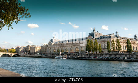 Paris (75) 7e Arr. Blick auf seine und Orsay Museum. Frankreich. Europa Stockfoto