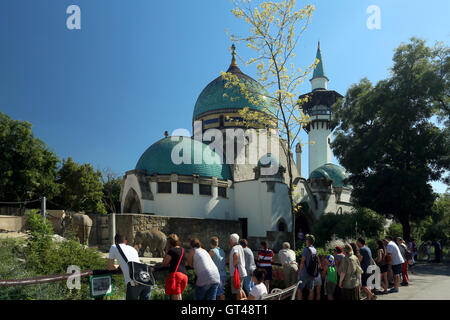 Elefantenhaus, Zoo, Ungarn Stockfoto