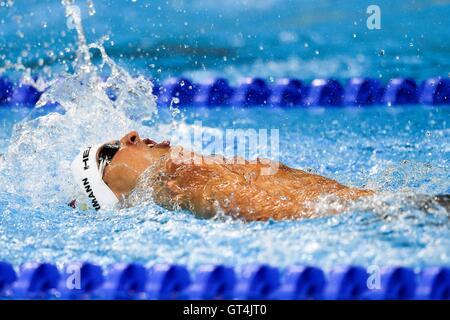 Rio De Janeiro, Brasilien. 08. Sep, 2016. Hannes Schürmann (GER / S7) bei den Paralympics 2016. Herren 100m Rücken - S7 heizt Credit: Action Plus Sport/Alamy Live News Stockfoto