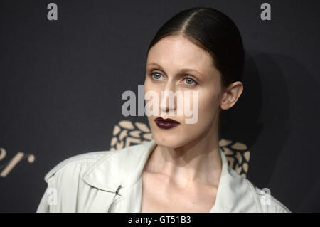 New York City. 7. Sep, 2016. Anna Cleveland besucht die Cartier Fifth Avenue Mansion Wiedereröffnung Party im Cartier Mansion am 7. September 2016 in New York City. | Verwendung Weltweit © Dpa/Alamy Live-Nachrichten Stockfoto