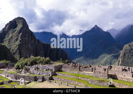 Machu Pichu, Peru - Mai 16: Die verlorene Stadt der Inkas oder Machu Pichu, schönen Ort in Peru. 16. Mai 2016, Machu Pichu Peru. Stockfoto