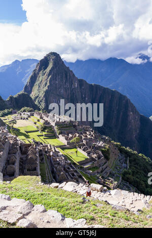 Machu Pichu, Peru - Mai 16: Die verlorene Stadt der Inkas oder Machu Pichu, schönen Ort in Peru. 16. Mai 2016, Machu Pichu Peru. Stockfoto