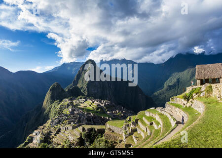 Machu Pichu, Peru - Mai 16: Die verlorene Stadt der Inkas oder Machu Pichu, schönen Ort in Peru. 16. Mai 2016, Machu Pichu Peru. Stockfoto