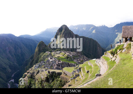 Machu Pichu, Peru - Mai 16: Die verlorene Stadt der Inkas oder Machu Pichu, schönen Ort in Peru. 16. Mai 2016, Machu Pichu Peru. Stockfoto