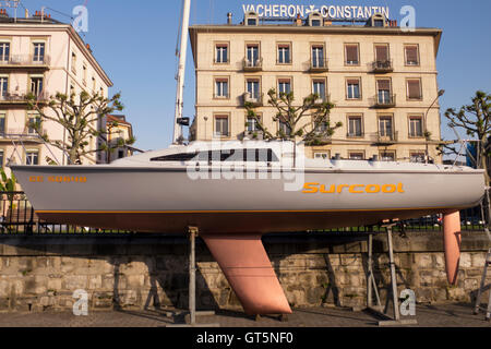 Dry Dock neben Lake Geneva in Genf, Schweiz Stockfoto