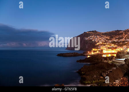 Cabo Girao Klippe Meerblick, Camara de Lobos-Stadt in der Nähe von Funchal, Madeira Insel, Portugal Stockfoto