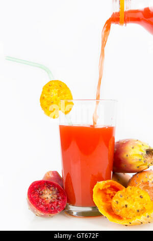 Obst Feigen und Saft Stockfoto