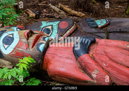 Totem der alten Inuit in Alaska Stockfoto