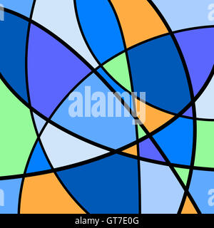 Abstrakte Kunstwerke blau Stockfoto