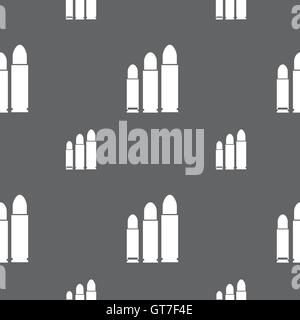 Aufzählungszeichen Symbol Zeichen. Nahtlose Muster auf einem grauen Hintergrund. Vektor Stock Vektor