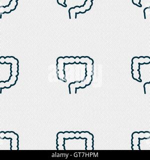 Dickdarm-Zeichen. Nahtlose Muster mit geometrischen Struktur. Vektor Stock Vektor