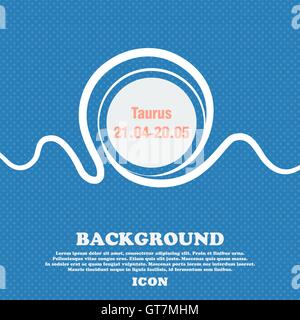 Stier-Zeichen. Blau und weiß abstrakte Hintergrund gesprenkelt mit Platz für Text und Ihr Design. Vektor Stock Vektor