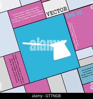 Kaffee Turk Symbol Zeichen. Flache Jugendstil für Ihr Design. Vektor Stock Vektor