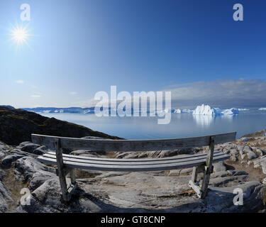 Diskobucht, Jakobshavn Gletscher, Ilulissat, Grönland Stockfoto