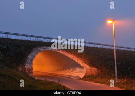 Tunnel unter der Straße, Marktheidenfeld, Spessart, Franken, Bayern, Deutschland Stockfoto