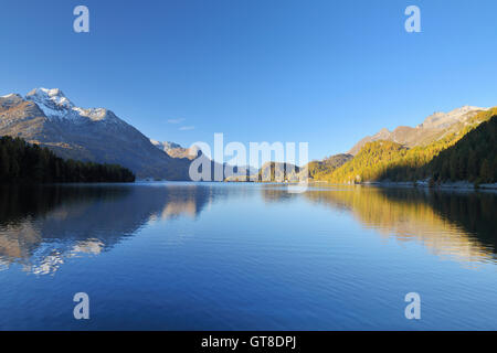 Silsersee, Engadin, Kanton Graubünden, Schweiz Stockfoto