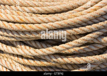 Seil im Hafen Hirtshals, Nordjütland, Dänemark Stockfoto
