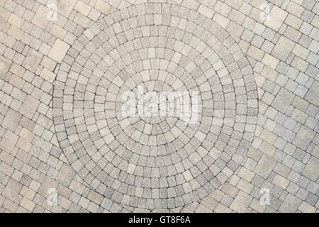 Ansicht der Terrasse Fertiger Kreis über Kopf Entwurfsansicht. Zeigt gut Detail geschnittene Kanten passen zu den Kreis-design Stockfoto