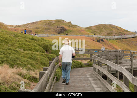 Fuß entlang der Promenade an den Nobbies Stockfoto