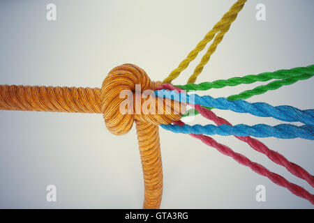 3D Darstellung der Zusammenarbeit-Business-Konzept Stockfoto