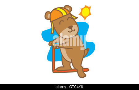 Tragen Sie, spielen Roller Vektorgrafiken Stockfoto