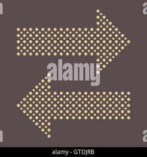 Fein gestrichelten Pfeile Stockfoto