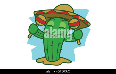 Kaktus tanzen von Vektorgrafiken Stockfoto