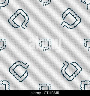 Dickdarm-Zeichen. Nahtlose Muster mit geometrischen Struktur. Vektor Stock Vektor