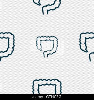 Dickdarm-Zeichen. Nahtlose Muster mit geometrischen Struktur. Vektor Stock Vektor