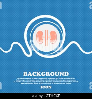 Nieren zu unterzeichnen. Blau und weiß abstrakte Hintergrund gesprenkelt mit Platz für Text und Ihr Design. Vektor Stock Vektor