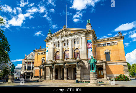 Nationaltheater in Oslo - Norwegen Stockfoto