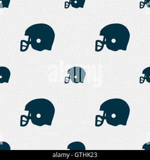 US-amerikanischer American-Football Helm Symbol Zeichen. Nahtlose Muster mit geometrischen Struktur. Vektor Stock Vektor