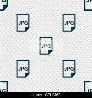 JPG Datei Symbol Zeichen. Nahtlose Muster mit geometrischen Struktur. Vektor Stock Vektor