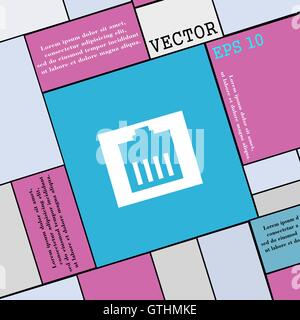 Internet-Kabel, RJ-45-Symbol Zeichen. Flache Jugendstil für Ihr Design. Vektor Stock Vektor