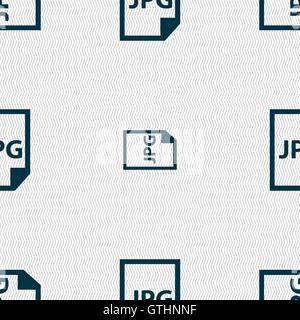 JPG Datei Symbol Zeichen. Nahtlose Muster mit geometrischen Struktur. Vektor Stock Vektor