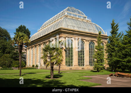 Die gemäßigten Palm House, Royal Botanic Gardens, Edinburgh, Schottland Stockfoto