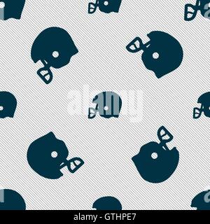 US-amerikanischer American-Football Helm Symbol Zeichen. Nahtlose Muster mit geometrischen Struktur. Vektor Stock Vektor