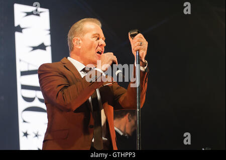 ABC spielen "Seebühne" Camper aufrufen, Ragley Hall, Alcester, Warwickshire. 27. August 2016 Stockfoto