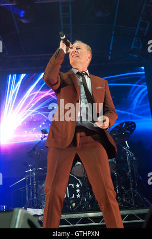 ABC spielen "Seebühne" Camper aufrufen, Ragley Hall, Alcester, Warwickshire. 27. August 2016 Stockfoto