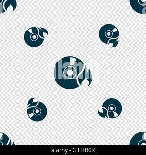 CD-Symbol Zeichen. Nahtlose Muster mit geometrischen Struktur. Vektor Stock Vektor