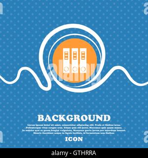 Ordner Symbol Zeichen. Blau und weiß abstrakte Hintergrund gesprenkelt mit Platz für Text und Ihr Design. Vektor Stock Vektor