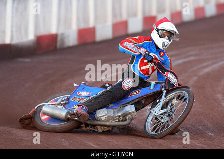 Andreas Jonsson am See - Lakeside Hämmer Vs Ipswich Hexen - Elite League Speedway Arena Essex Raceway - 05.02.08 Stockfoto