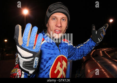 Andreas Jonsson am See - Lakeside Hämmer Vs Swindon Robins - Sky Sport Elite League Play-Off-Halbfinale an Arena Essex, Purfleet - 29.09.08 Stockfoto