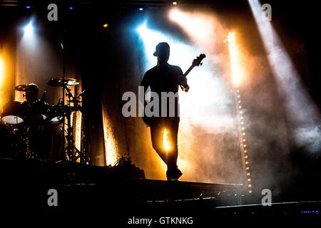 Metalcore-Band Parkway Drive führt live in Mailand, Italien Stockfoto