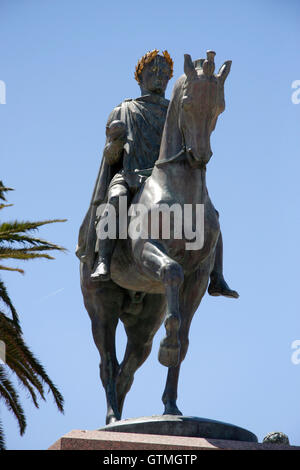 Napoleon Bonaparte - Statue, Ajaccio, Korskia, Frankreich. Stockfoto