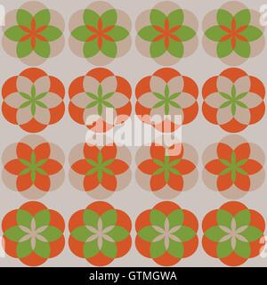 Mandala-Blumen-nahtlose Vektor-Muster Stock Vektor