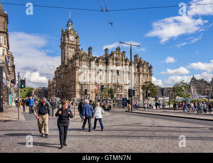 Princes Street, Edinburgh, Balmoral Hotel, ehemals die North British Station Hotel, Scotland, UK Stockfoto