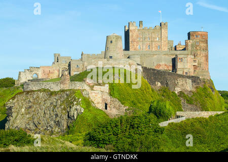 Ansicht von Bambugh Burg, Bamburgh, Northumberland, England Stockfoto